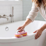 5 PCS Multi Layer Sponge Cleaning Brush Set for Kitchen and Bathroom Red