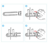 6Pcs Baby Proofing Locks U-Shaped Sliding Cabinet Locks Adjustable Childproof Latch