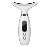 Facial Massager for Face and Neck with LED and Vibration Milky White