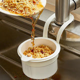 Kitchen Sink Strainer Basket with Faucet Hook – Fruit & Vegetable Stopper White