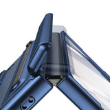 Shockproof Case For Samsung Z Fold 7 with Pen Holder Full Coverage Hinge Protection Blue
