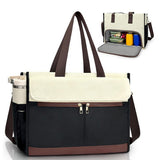 Insulated Lunch Tote Bag with Compartment Perfect for Travel and Leisure Beige