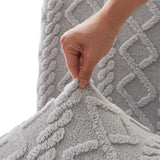 Set of 4Pcs Stretch Dining Room Chair Covers Jacquard Chair Slipcovers Removable Washable Gray