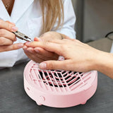 Nail Dust Collector Vacuum Fan for Nail Tech Quiet & Compact Dust Extractor Pink