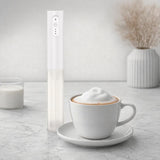 3-Speed Rechargeable Milk Frother Hanheld for Matcha Lattes Cappuccino White