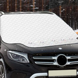 Car Windscreen Cover with Mirror Covers for Frost Snow Sun Protection Foldable All Season Front Window Cover