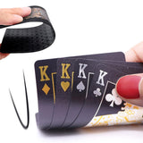 Waterproof Playing Cards Set Plastic Deck of Cards Poker Game Set for  Party Camping Travel On-the-Go Black