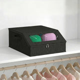 Stackable Hat Storage for Baseball Caps Holds up to 30 Caps Hat Organizer for Closet Black