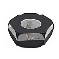 Portable Pop-Up Small Animal Playpen Foldable Pet Tent for Chick Hamster Rabbit Black