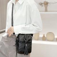 Women Mobile Phone Bag PU Leather Purse Wallet Shoulder Pouch Small Crossbody Bag Black