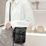 Women Mobile Phone Bag PU Leather Purse Wallet Shoulder Pouch Small Crossbody Bag Black