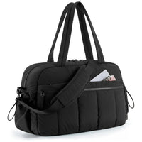 Gym Bag for Women Travel Duffle Bag with Wet Pocket Carry on Weekender Bag Black