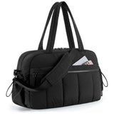 Gym Bag for Women Travel Duffle Bag with Wet Pocket Carry on Weekender Bag Black