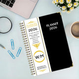 2026 A5 Planner Daily Weekly Monthly Organizer Notebook January–December Calendar Black
