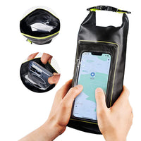 Water Resistant Dry Bag Roll Top Crossbody Shoulder Bag with Phone Pouch Green