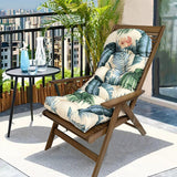 Indoor/Outdoor Rocking Chair Cushion Water Resistant Outdoor Seat Pad with Ties Hawaiian