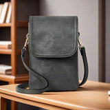 PU Leather Women’s Crossbody Bag with Adjustable Strap Small Cell Phone Purse Black