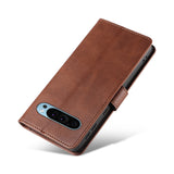Snap-Lock Flip Cover Wallet Case for Pixel 10 and 10 Pro Flip Cover Coffee