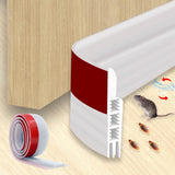 Rubber Door Draft Stopper Under Door Sealer Noise Shield Sound Proof Draft Guard White