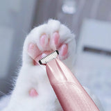 Pet Hair Trimmer Electric Clipper Rechargeable with LED Light for Pets Pink