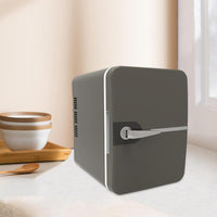 6L Mini Fridge for Drinks 12V Small Refrigerator for Home Office Dorm Car Grey