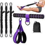 Pedal Resistance Band with Handle Adjustable Tube Foot Pedal Device  for Full Body Training Purple