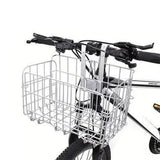 Bicycle Basket Front & Rear Hanging Storage Rack for Mountain Bike Silver