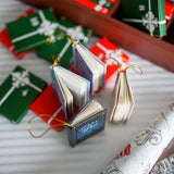 Mini Book Advent Calendar with 25 Book Ornaments for Christmas Countdown Decor Brown