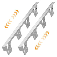 4Pcs Adjustable Stove Gap Fillers Heat Resistant Stove Gap Covers Stainless Steel Gas Stove Side Gap Protector Silver