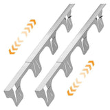 4Pcs Adjustable Stove Gap Fillers Heat Resistant Stove Gap Covers Stainless Steel Gas Stove Side Gap Protector Silver