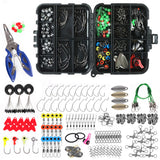 188Pcs Set Fishing Accessories Portable Fishing Tackle Kit for River Lake Reservoir Pond Fishing