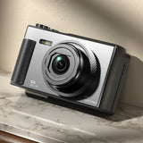 5K Digital Camera with 180-Degree Flip Screen Vlogging Camera with 64GB Card for Beginners Black