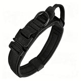 Heavy Duty Tactical Dog Collar Military Pet Collar With Metal Buckle Adjustable Black