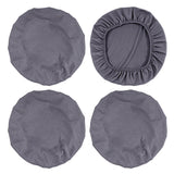 4 PCS Stretch Removable Dining Chair Seat Cushion Slipcovers for Decor Gray