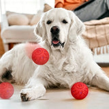 3 Mode Interactive Dog Ball Toy Smart Dog Toy for Medium and Large Dogs Red