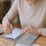 A6 Refillable Binder Notebook Detachable Planner for School Office & Travel Gray
