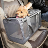 Washable Pet Carrier for Large Cats and Dogs Travel Gray