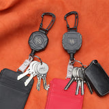 2Pcs Retractable Keychain Heavy Duty Badge Reel with Carabiner for ID Cards Keys Office Work