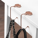 4 PCS 30mm Metal Straight Hooks for Christmas Stockings and Bags Rose Gold