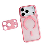 Frosted Camera Lens Case for iPhone 18 Pro Max Easy Attached Pink