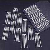 50Pcs Curtain Pleat Hooks 4 Prong Slips Gathering Hook Heading Pinch Pleat Painted Iron