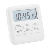3-in-1 Electric Digital Timer Multi-Functional Loud Alarm Clock for Kitchen Gym Classroom White