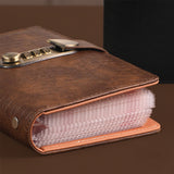 Savings Challenge Book 100 Envelopes with 3 Digit Combination Lock Brown