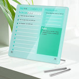 Desktop Acrylic Dry Erase Board with Stand Office Supplies Green