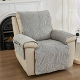 Recliner Chair Cover Sofa Slipcover Couch Protector with Side Pocket Light Grey