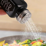 4Pcs Set Glass Shakers with Lids Salt and Pepper Shaker Set