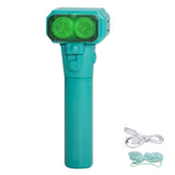 Handheld Double Wheel Rope Launcher – Glow-in-the-Dark Lasso Loop Fidget Toy Green