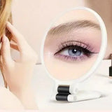 Foldable Double-sided Makeup Mirror 1X 30X Magnifying Mirror with Adjustable Stand White
