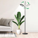 4-Light Mode Grow Light for Indoor Plants Full Spectrum Floor Plant Light with 72 LEDs Black