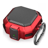 Protective Case Compatible With Samsung Galaxy Buds 4 and 4 Pro Shockproof Earbuds Case Cover with Lock Clip Red